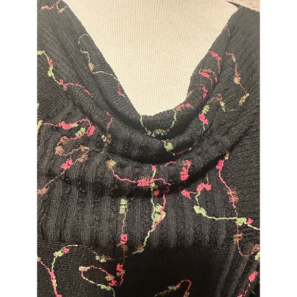 Vintage Good Clothes Classics Womens Black Blouse with embroidery - Large - Picture 2 of 14